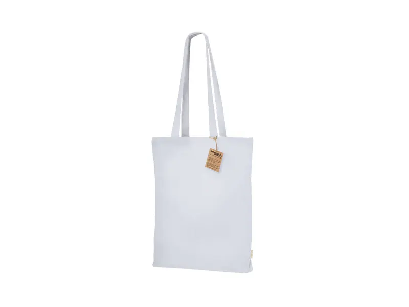 Bolsa de canvas orgánico Enarak 270 g con fuelle en blanco de canvas orgánico 270 g/ m2, vista frontal