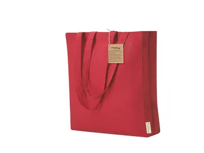 Bolsa de algodón orgánico Noban 220 g con fuelle personalizable