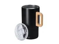 Taza térmica de acero reciclado Zaran 400 ml asa de madera de acero inox reciclado/ madera, detalle 1