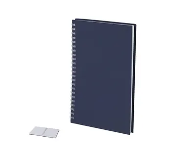 Libreta A5 anillas transparentes cartón reciclado personalizable