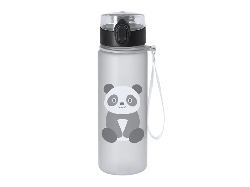 Bidón de tritán Grinor 500 ml tapa con resorte en blanco de tritan, vista frontal