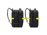 Mochila expandible de viaje PU Forin 17 pulgadas USB de PU, vista lateral
