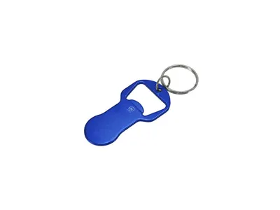 Llavero moneda abridor de aluminio reciclado Belarox personalizable