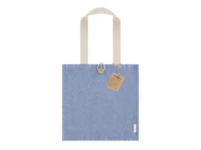 Bolsa de algodón reciclado Brotax 300 g con botón madera personalizable