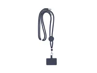 Lanyard de poliéster Zaret con soporte para móvil de poliéster/ ABS, detalle 1