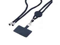 Lanyard de poliéster Zaret con soporte para móvil de poliéster/ ABS, detalle 2