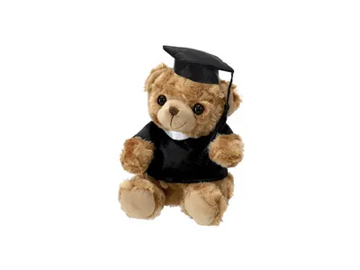 Osito de peluche Kamor con toga y birrete de graduación personalizable