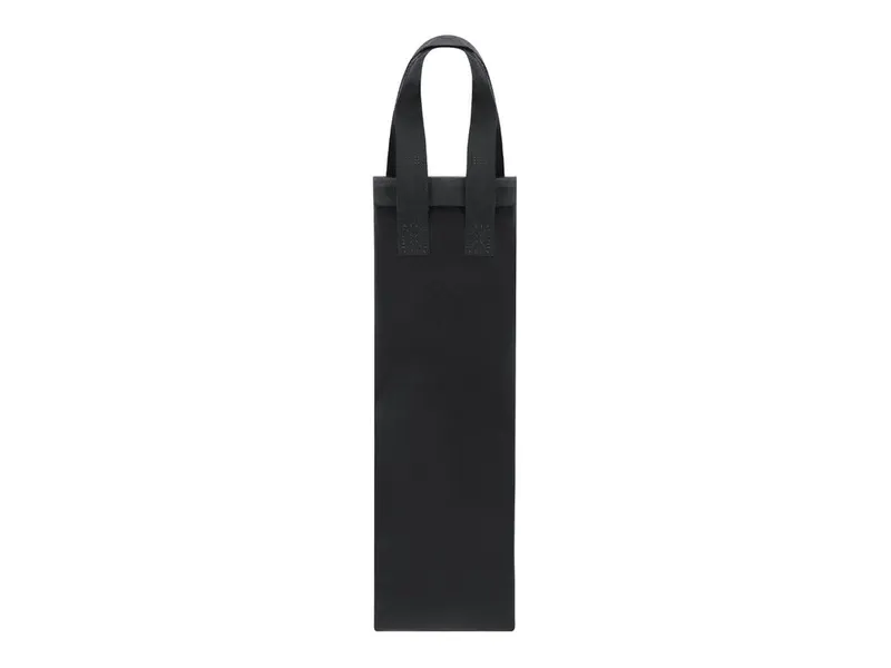 Bolsa nevera non woven laminado Panuk para vino en negro de non-Woven laminado/ aluminio, vista frontal