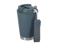 Vaso térmico de acero y PP reciclados Acuma 300 ml con asa de PP reciclado/ base acero inox reciclado, vista lateral
