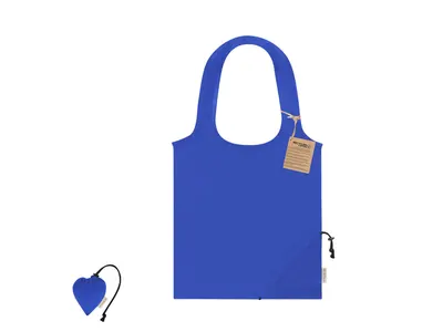 Bolsa plegable de algodón reciclado Lecton 140 g con corazón personalizable