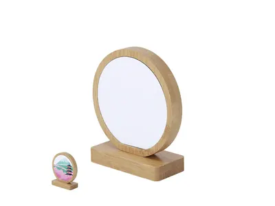 Placa conmemorativa de bambú con imán personalizable