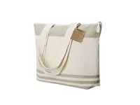 Bolsa de algodón reciclado Tanor 300 g a rayas de algodón reciclado/ poliéster RPET 300 g/ m2, detalle 3