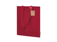 Bolsa de algodón reciclado Tayon 140 g asas 70 cm de algodón reciclado/ poliéster RPET 140 g/ m2, detalle 1