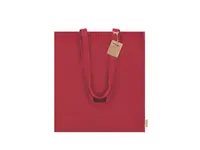 Bolsa de algodón reciclado Tayon 140 g asas 70 cm de algodón reciclado/ poliéster RPET 140 g/ m2, detalle 2