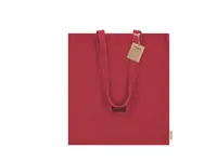 Bolsa de algodón reciclado Tayon 140 g asas 70 cm de algodón reciclado/ poliéster RPET 140 g/ m2, vista frontal