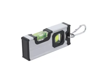 Nivel magnético de aluminio Woton con mosquetón personalizable