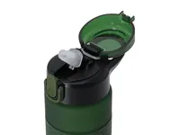 Bidón de RPET Karon 730 ml con boquilla y pajita de RPET, vista lateral