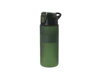Bidón de RPET Karon 730 ml con boquilla y pajita de RPET, vista frontal