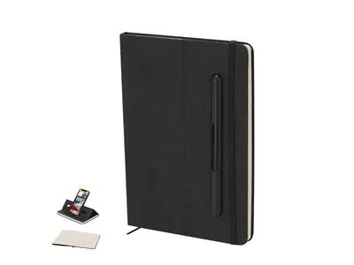 Bloc de RPET Lemard 600D con soporte y lápiz eterno personalizable