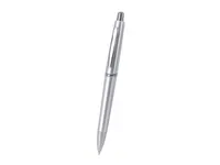 Bolígrafo de ABS Senar pulsador cromado tinta negra, vista lateral