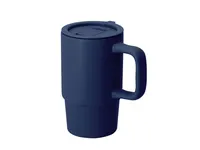 Taza de cerámica Ronsyn 430 ml con tapa deslizante de cerámica, vista lateral