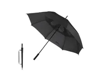 Paraguas de RPET Narnor manual Ø 130 cm con funda de pongee 210T RPET, vista frontal