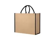 Bolsa de yute Vasan 300 g con fuelle y cierre de velcro
