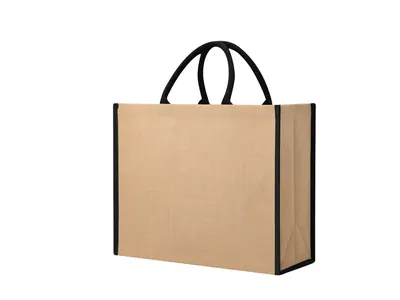 Bolsa de yute Vasan 300 g con fuelle y cierre de velcro personalizable