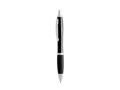 Bolígrafo de ABS Pazan pulsador tinta negra clip plateado personalizable