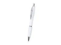 Bolígrafo de ABS Pazan pulsador tinta negra clip plateado, vista lateral