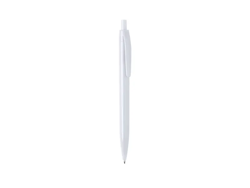Bolígrafo de ABS brillante Negin tinta negra en blanco, vista frontal