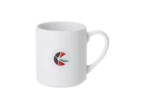 Taza de cerámica mate Tiraan 350 ml círculo en relieve de cerámica, vista lateral