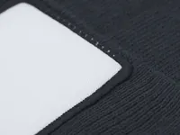 Gorro de punto Tigar con parche frontal para sublimar de acrílico, detalle 3