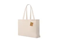 Bolsa de algodón reciclado Tremul 220 g con fuelle de algodón reciclado/ poliéster RPET 220 g/ m2, detalle 1