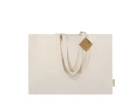 Bolsa de algodón reciclado Tremul 220 g con fuelle de algodón reciclado/ poliéster RPET 220 g/ m2, detalle 2
