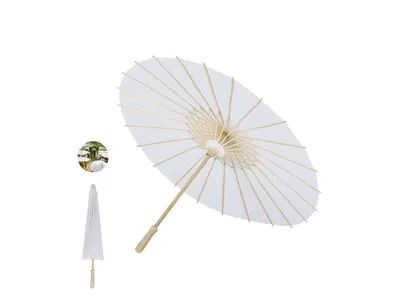 Sombrilla de papel y madera Zalea Ø 58 cm personalizable