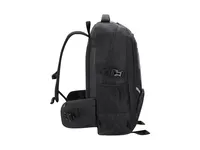 Mochila de nylon reciclado Zurut 420D reflectante de nylon reciclado 420D, vista lateral