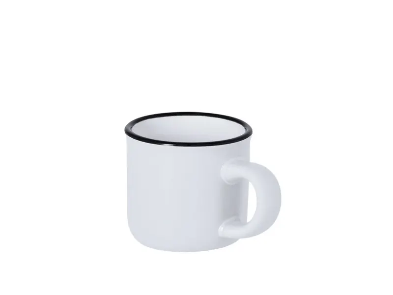 Taza de cerámica Ridot vintage 85 ml bicolor en blanco de cerámica, vista frontal