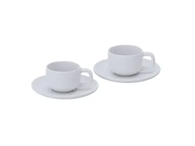 Set tazas espresso Freyat 85 ml con plato personalizable
