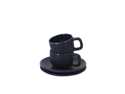 Set tazas espresso Freyat 85 ml con plato personalizable