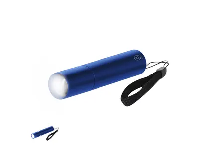 Linterna recargable Tortol con zoom de aluminio reciclado personalizable