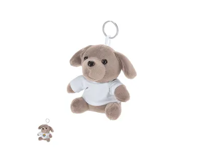 Llavero perrito de peluche Vireo con camiseta personalizable