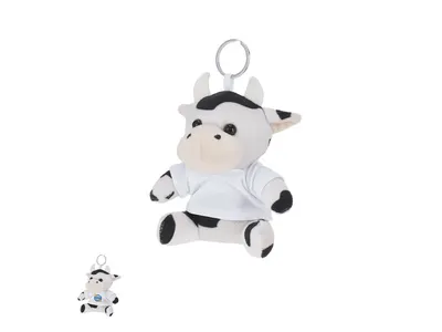 Llavero vaca de peluche Goose con camiseta personalizable