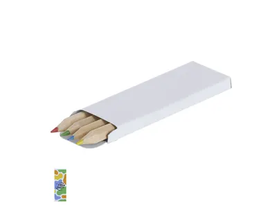 Caja de 4 lápices de colores estuche solapa personalizable