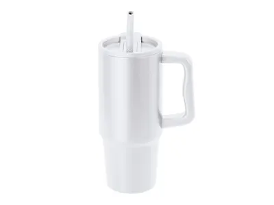 Taza térmica reciclada Yukon 900 ml con pajita personalizable