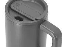 Taza térmica reciclada Yukon 900 ml con pajita de acero inox reciclado, detalle 2
