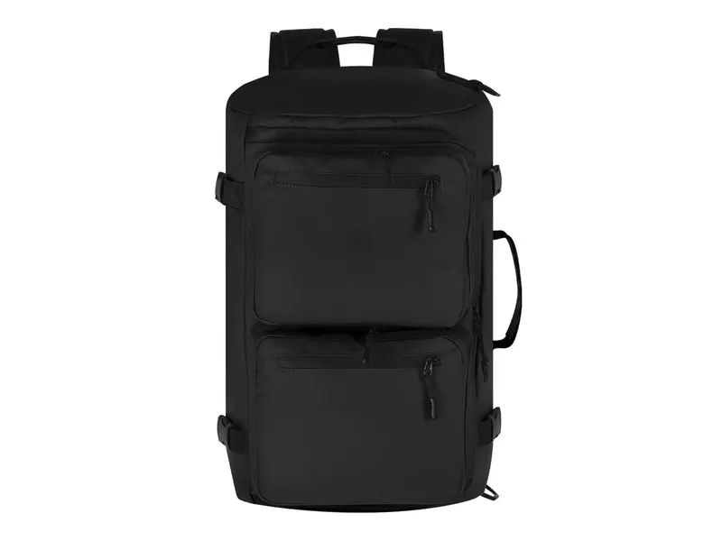 Mochila bolso multifunción de PU Mekong y ripstop en negro de PU/ ristop, vista frontal