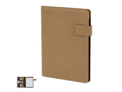 Carpeta A4 de corcho Ganges con cierre magnético personalizable