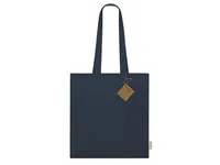 Bolsa de algodón reciclado Lovarin 140 g con fuelle y 8 kg de algodón reciclado/ poliéster RPET 140 g/ m2, detalle 4
