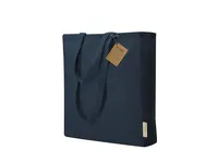 Bolsa de algodón reciclado Lovarin 140 g con fuelle y 8 kg de algodón reciclado/ poliéster RPET 140 g/ m2, vista frontal